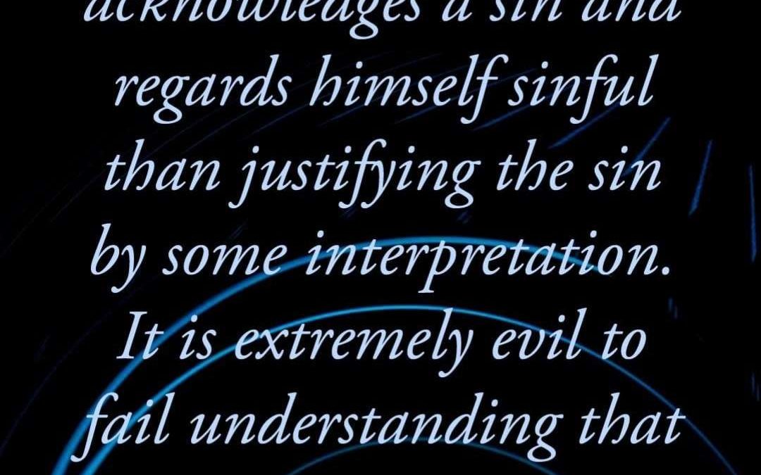 Stop justifying our faults